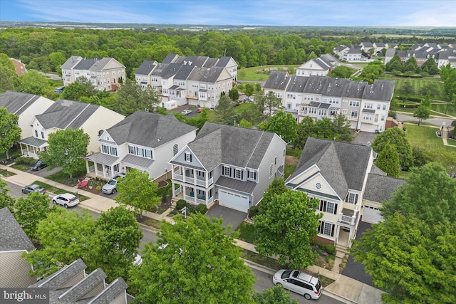 bird's eye view featuring a residential view