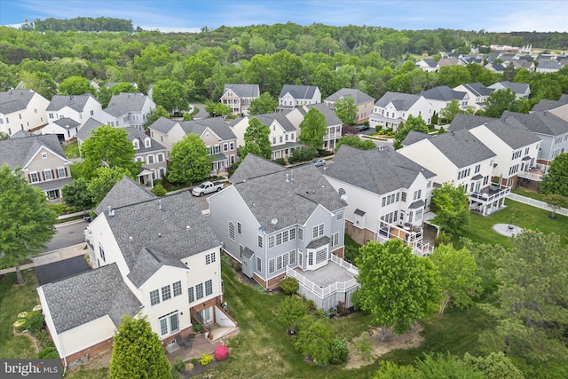 bird's eye view featuring a residential view