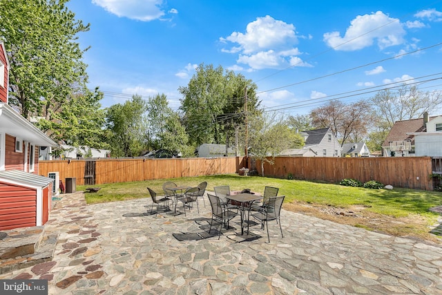view of patio / terrace featuring a fenced backyard