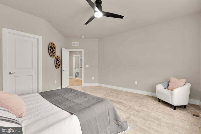 15613 Althea Ln, Gainesville, VA 20155 - bedroom featuring light carpet, a ceiling fan, and baseboards