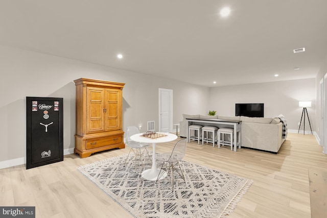 15613 Althea Ln, Gainesville, VA 20155 - living room with light wood-style flooring, baseboards, and recessed lighting
