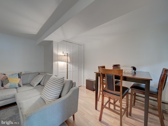 interior space featuring light wood-style flooring