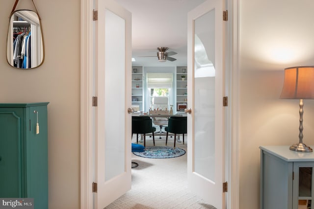 7228 Devereux Ct, Alexandria, VA 22315 - hallway featuring an office area and carpet flooring
