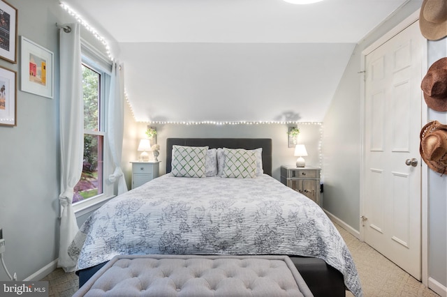 7228 Devereux Ct, Alexandria, VA 22315 - bedroom with baseboards and vaulted ceiling