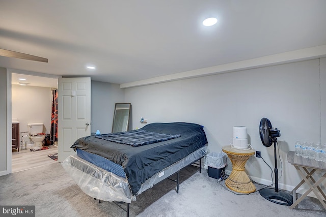4290 S State St, Camden Wyoming, DE 19934 - bedroom with baseboards, ensuite bathroom, and recessed lighting