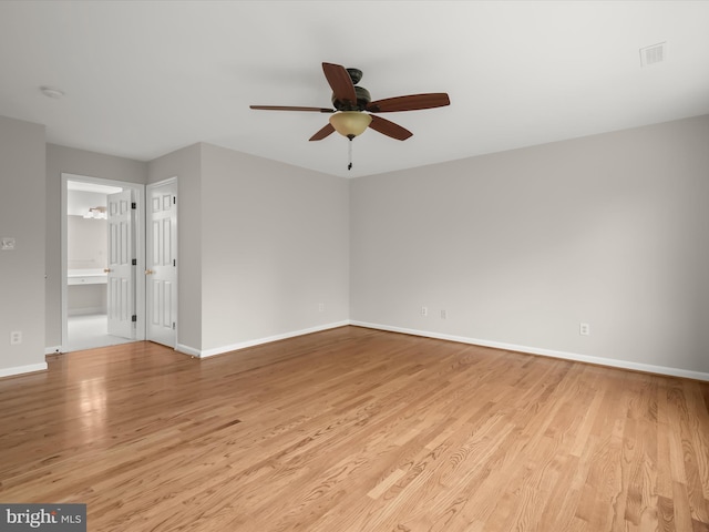 13148 Isle Of Mann Way, Highland, MD 20777 - unfurnished room with a ceiling fan, light wood-style flooring, baseboards, and a smoke detector