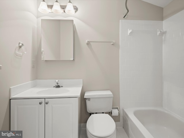13148 Isle Of Mann Way, Highland, MD 20777 - bathroom with toilet, vanity, and shower / tub combination