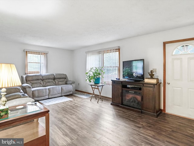 427 Oak Dale Ct, Capon Bridge, WV 26711 - living area with plenty of natural light, wood finished floors, and baseboards