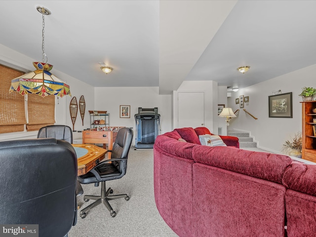 office with carpet flooring