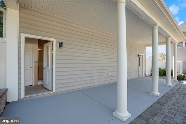6041 Clairemont Dr, Owings, MD 20736 - view of patio featuring covered porch
