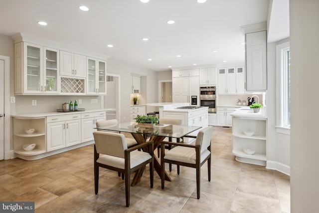 6530 Heather Brook Ct, Mclean, VA 22101 - dining room with baseboards, recessed lighting, and a wealth of natural light