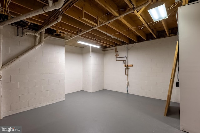 6530 Heather Brook Ct, Mclean, VA 22101 - unfinished below grade area featuring concrete block wall