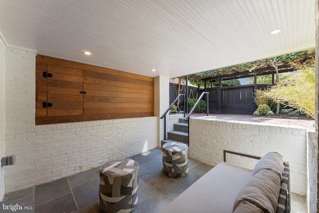 view of patio / terrace with fence
