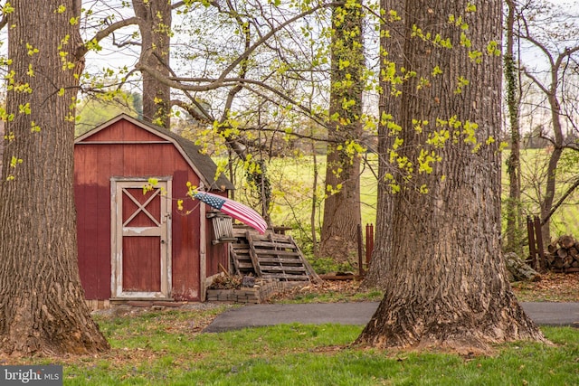 view of shed