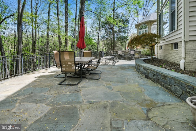 view of patio / terrace featuring outdoor dining area