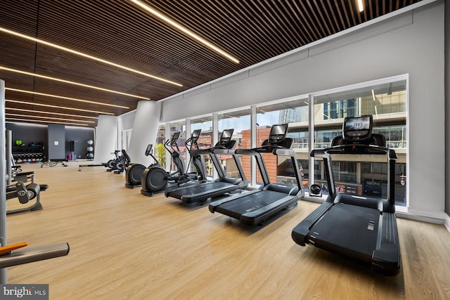 301 S Broad St Unit 1901-2, Philadelphia, PA 19107 - workout area with wood finished floors