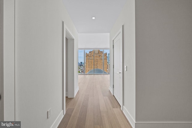 301 S Broad St Unit 1901-2, Philadelphia, PA 19107 - hallway with baseboards and wood finished floors