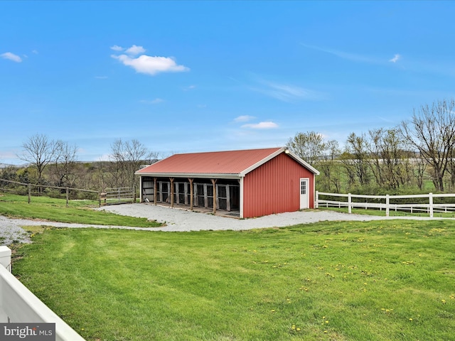exterior space with an exterior structure and an outdoor structure