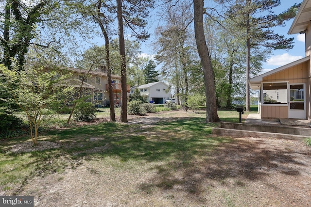 view of green lawn