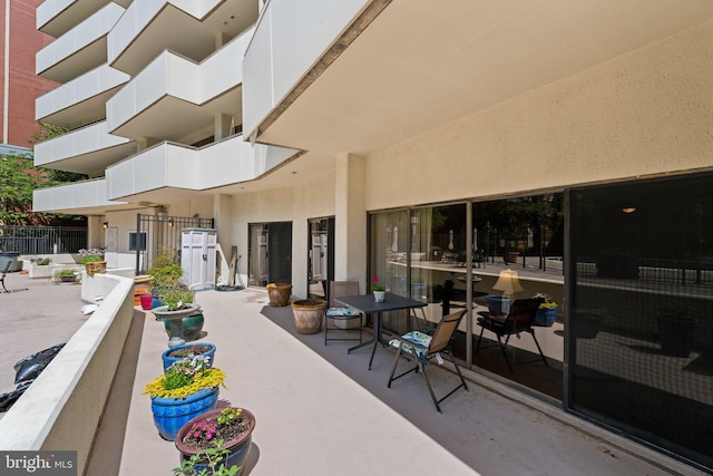 view of patio with fence