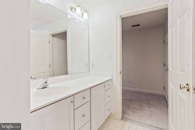 11373 Bishops Gate Ln, Laurel, MD 20723 - bathroom with vanity, tile patterned flooring, and baseboards