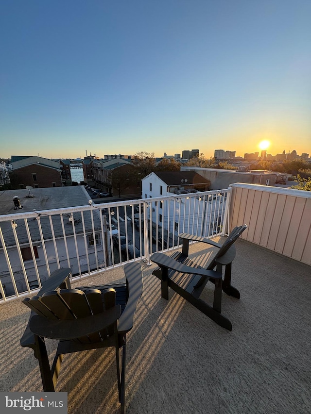 2331 Cambridge Walk, Baltimore, MD 21224 - view of balcony at dusk
