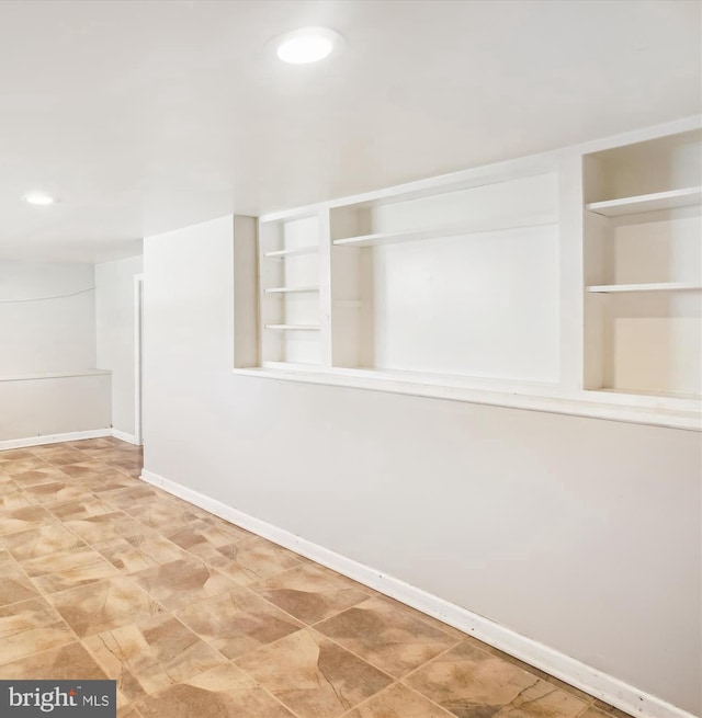 6813 Chestnut Ave, Falls Church, VA 22042 - spare room featuring built in shelves, baseboards, and recessed lighting