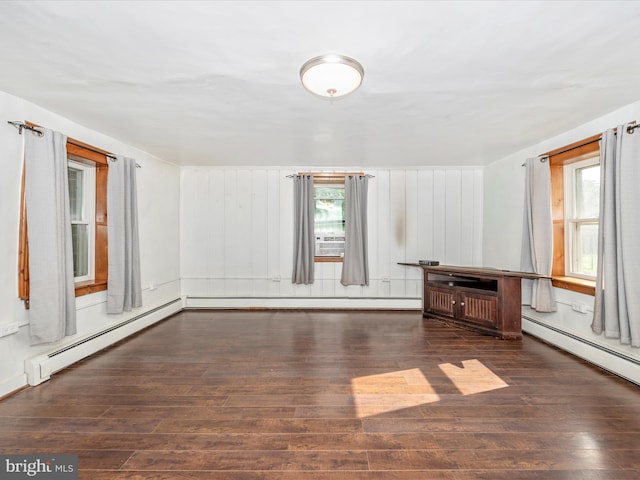 12836 Hessong Bridge Rd, Thurmont, MD 21788 - unfurnished room featuring plenty of natural light, a baseboard radiator, and wood-type flooring