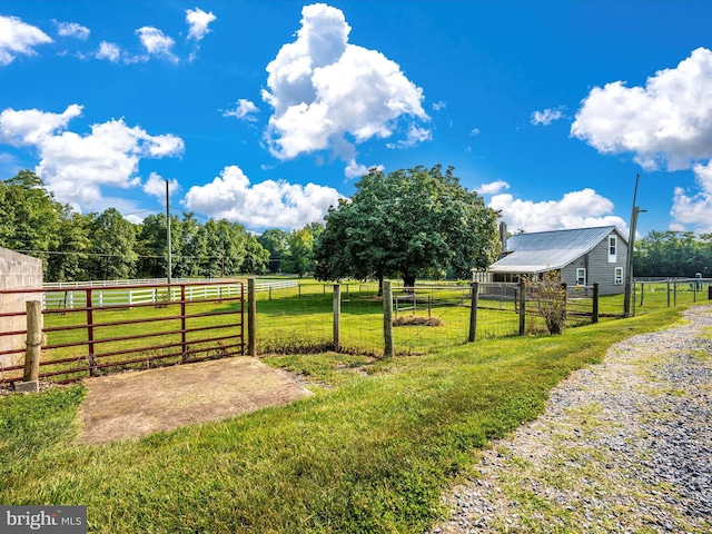 12836 Hessong Bridge Rd, Thurmont, MD 21788 - view of yard featuring fence, a gate, and a rural view