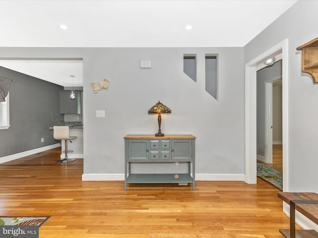 507 Kerwin Ct, Silver Spring, MD 20901 - corridor with light wood finished floors, recessed lighting, and baseboards