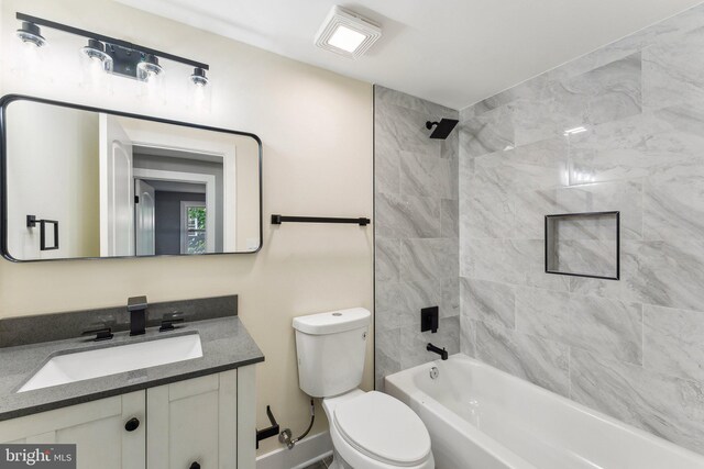 3104 Douglas St NE, Washington, DC 20018 - bathroom with toilet, vanity, and  shower combination