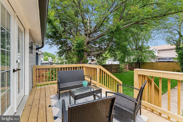 3104 Douglas St NE, Washington, DC 20018 - wooden terrace featuring outdoor lounge area