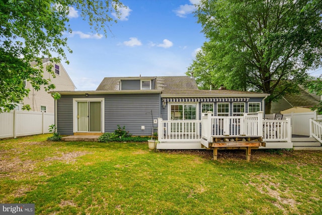 107 Bonnie View Rd, Glen Burnie, MD 21060 - rear view of property featuring a deck and a shingled roof