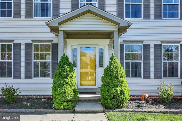 view of doorway to property