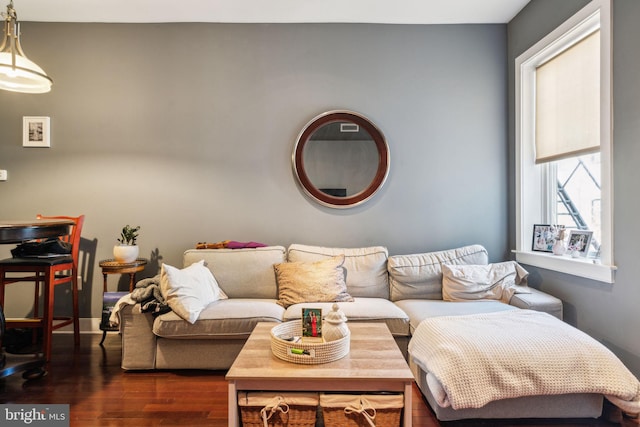 1519 Pine St Unit 7, Philadelphia, PA 19102 - living room featuring dark wood-style flooring