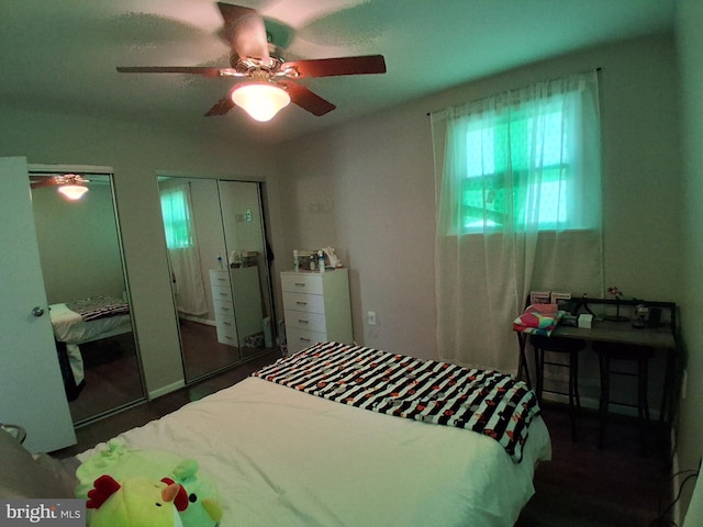229 Old Line Ave, Laurel, MD 20724 - bedroom with multiple closets and ceiling fan