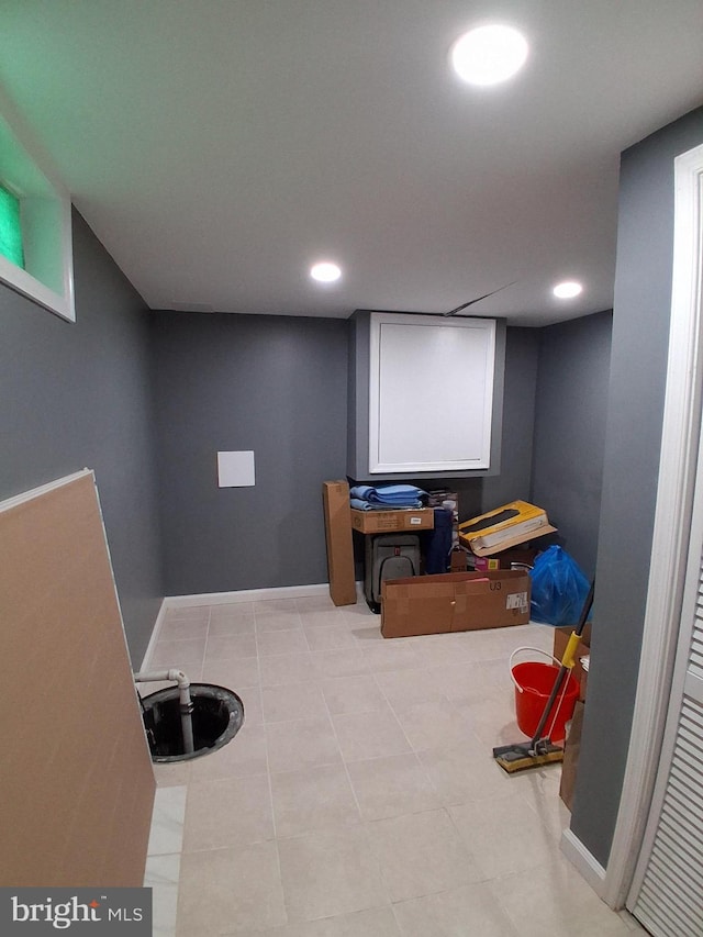 229 Old Line Ave, Laurel, MD 20724 - game room with recessed lighting and tile patterned flooring