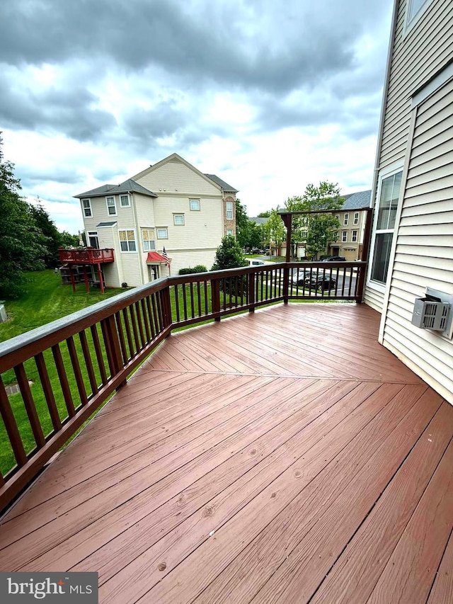 21417 Falling Rock Ter, Broadlands, VA 20148 - wooden deck with a yard