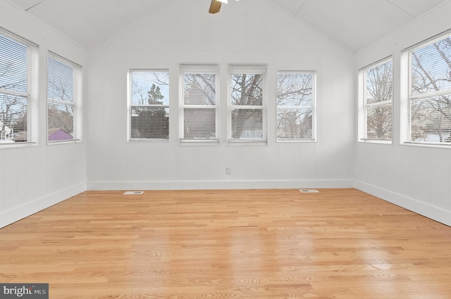 unfurnished sunroom featuring visible vents and plenty of natural light