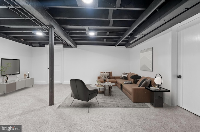 view of carpeted living room