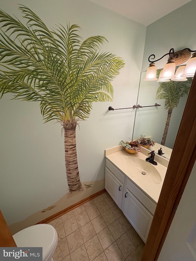 29 Salt Grass Rd, Ocean Pines, MD 21811 - half bath featuring toilet, vanity, and baseboards