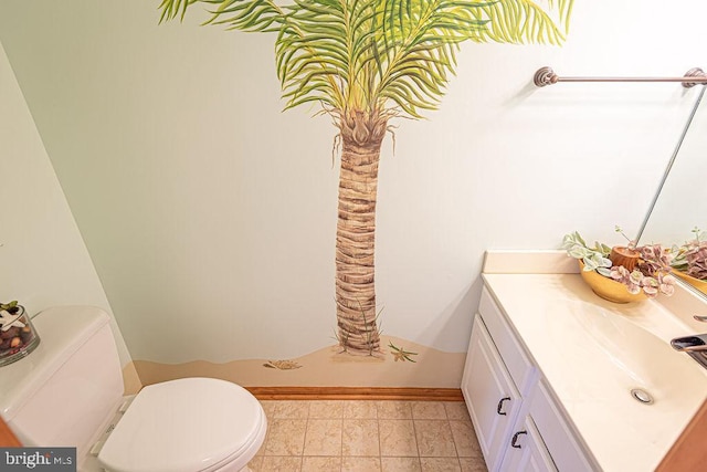 29 Salt Grass Rd, Ocean Pines, MD 21811 - half bathroom with vanity, baseboards, and toilet