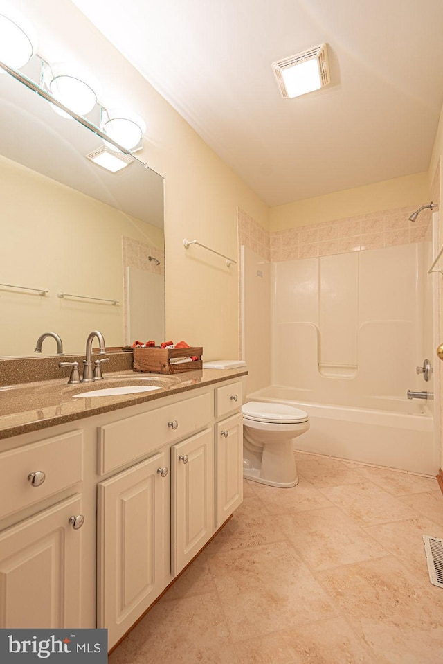 29 Salt Grass Rd, Ocean Pines, MD 21811 - bathroom with toilet, vanity, and bathing tub / shower combination
