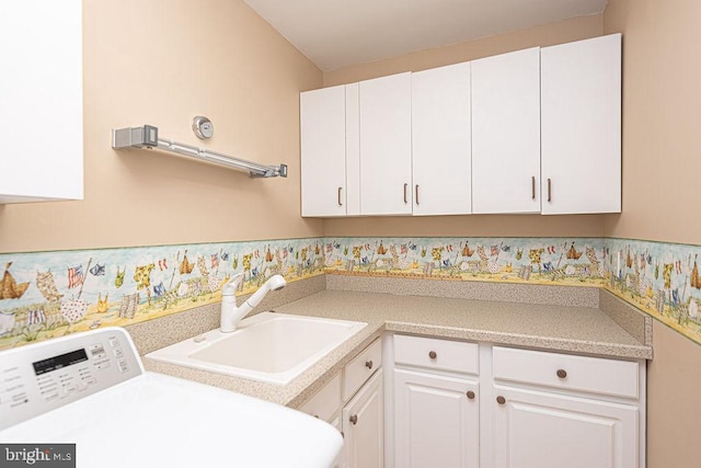 29 Salt Grass Rd, Ocean Pines, MD 21811 - washroom featuring washer / clothes dryer and cabinet space