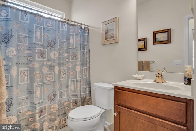 323 Valor Dr, Mechanicsburg, PA 17050 - full bathroom featuring vanity, a shower with shower curtain, and toilet