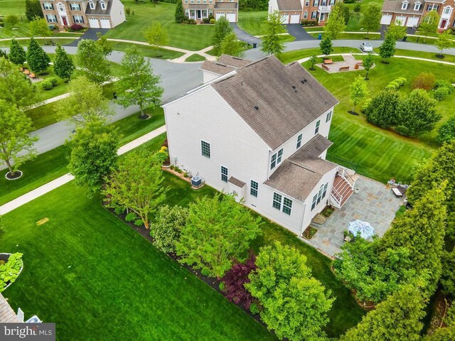 aerial perspective of suburban area