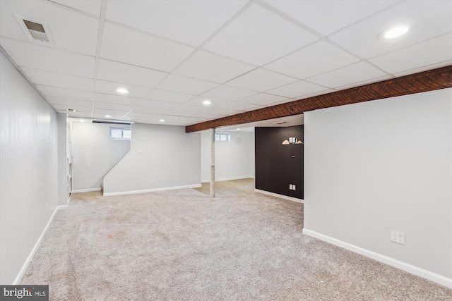 5218 Arbutus Ave, Baltimore, MD 21227 - basement featuring carpet, recessed lighting, and baseboards