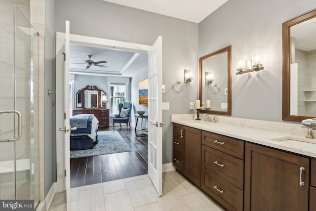 207 Reid Way, West Chester, PA 19382 - bathroom featuring a sink, ensuite bath, and a shower stall