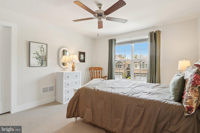 207 Reid Way, West Chester, PA 19382 - carpeted bedroom featuring baseboards, a ceiling fan, and visible vents