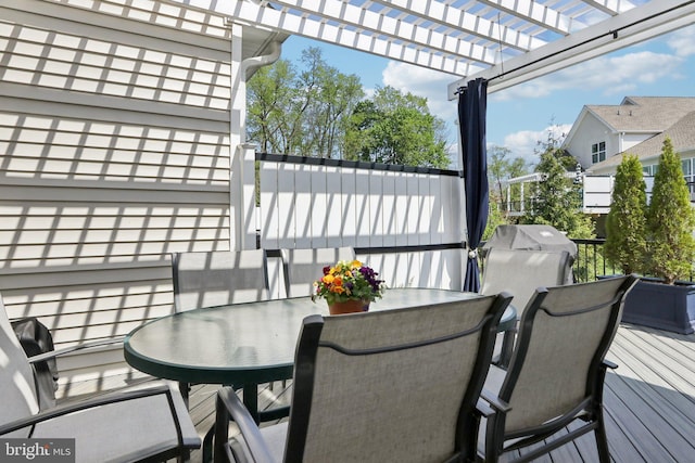 207 Reid Way, West Chester, PA 19382 - deck featuring outdoor dining area and a pergola